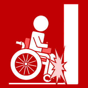 fauteuil roulant electrique: collision